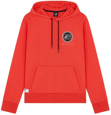 New Balance Red Hoodie with Logo Print Pullover Design MT13585-ENR Buy New Balance Red Hoodie with Logo Print Pullover Design MT13585-ENR