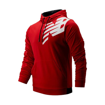 New Balance Red Logo Hoodie Pullover Casual Sweatshirt AMT93021-REP