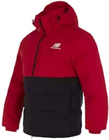 New Balance Red Winter Colorblock Hooded Down Jacket AMJ93551-REP New Balance Red Winter Colorblock Hooded Down Jacket AMJ93551-REP