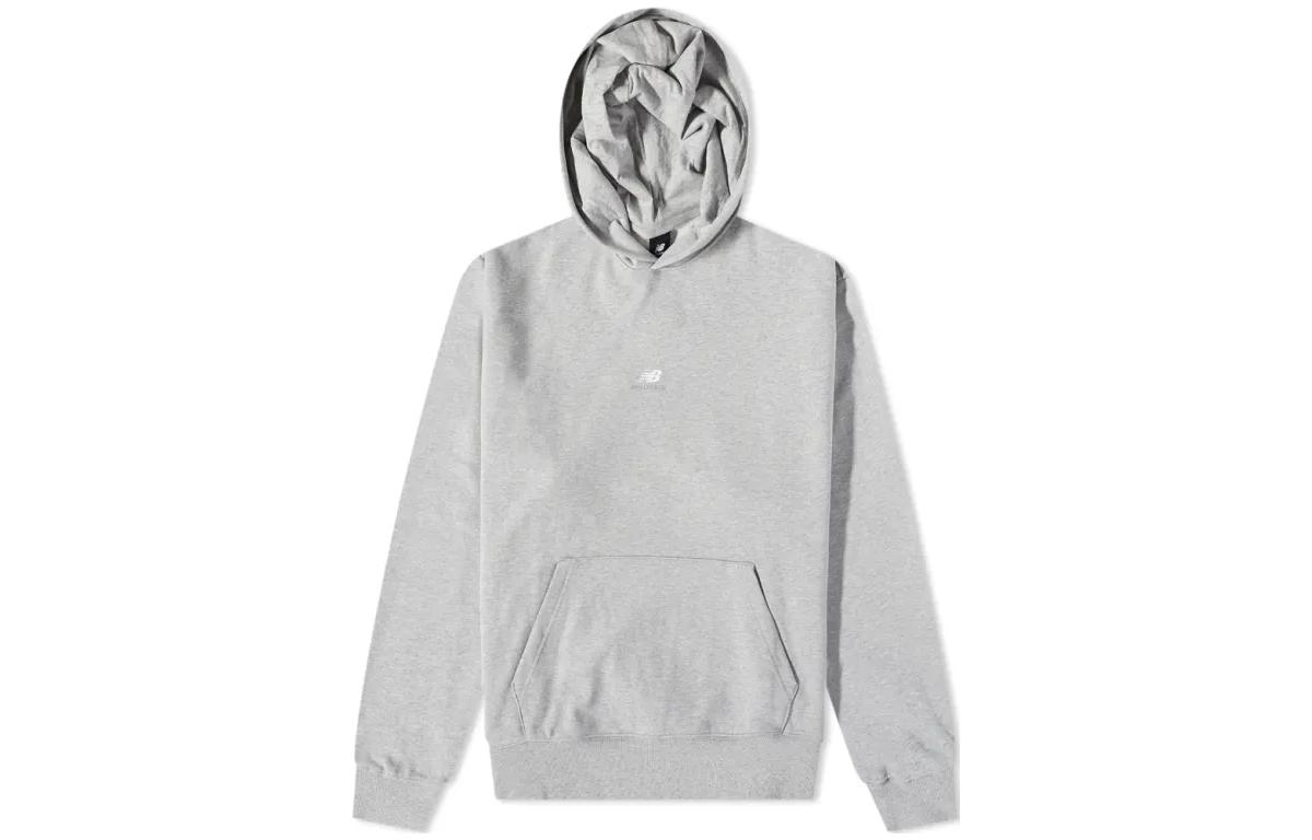 New Balance Remastered College Style Logo Hoodie Grey Long Sleeve MT31502-AG