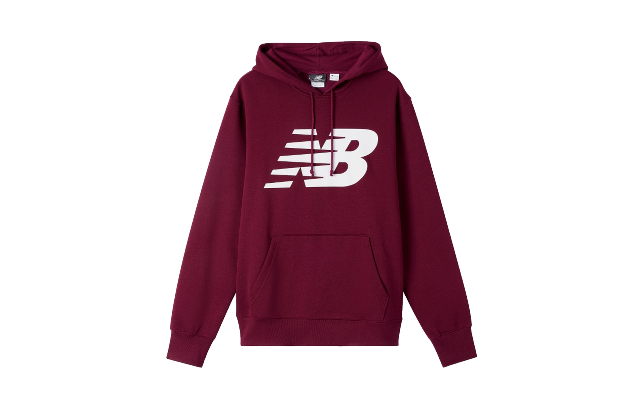 New Balance Retro Classic Hoodie with Large Logo Print - Burgundy MT83982SDR