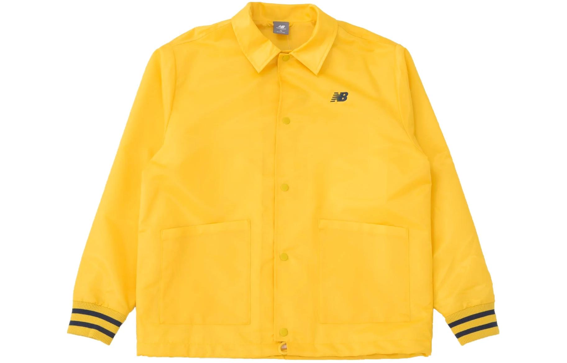 New Balance Retro Coach Jacket with Letter Logo in Ginger Lemon MJ41553-GGL