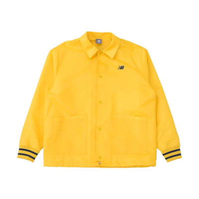 New Balance Retro Coach Jacket with Letter Logo in Ginger Lemon MJ41553-GGL