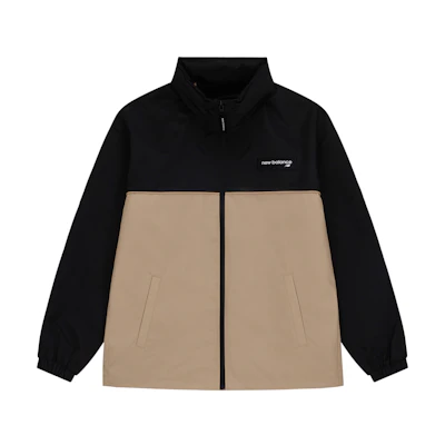 New Balance Retro Colorblock Windbreaker Jacket with Hood Black Unisex NAE11181-BK