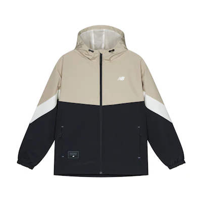 New Balance Retro Colorblock Windproof Hooded Jacket Khaki Unisex NAE12121-BK