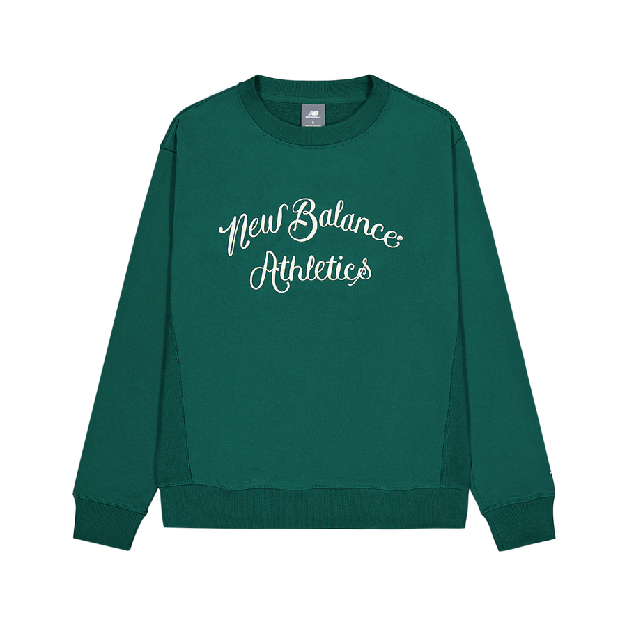 New Balance Retro Green Letter Logo Crewneck Sweatshirt MT43583-MHN