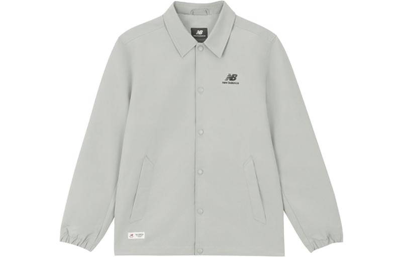 New Balance Retro Grey Button-Up Long Sleeve Shirt Jacket Unisex 5AD38111-GR