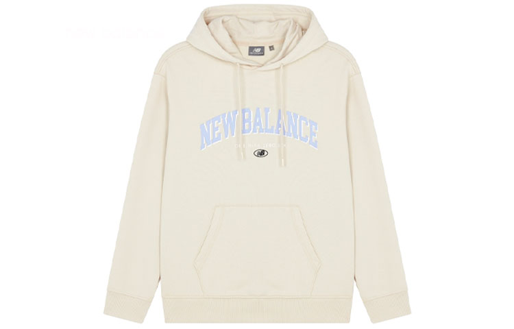 New Balance Retro Letter Print Hoodie Unisex White 5CC17141-BEI
