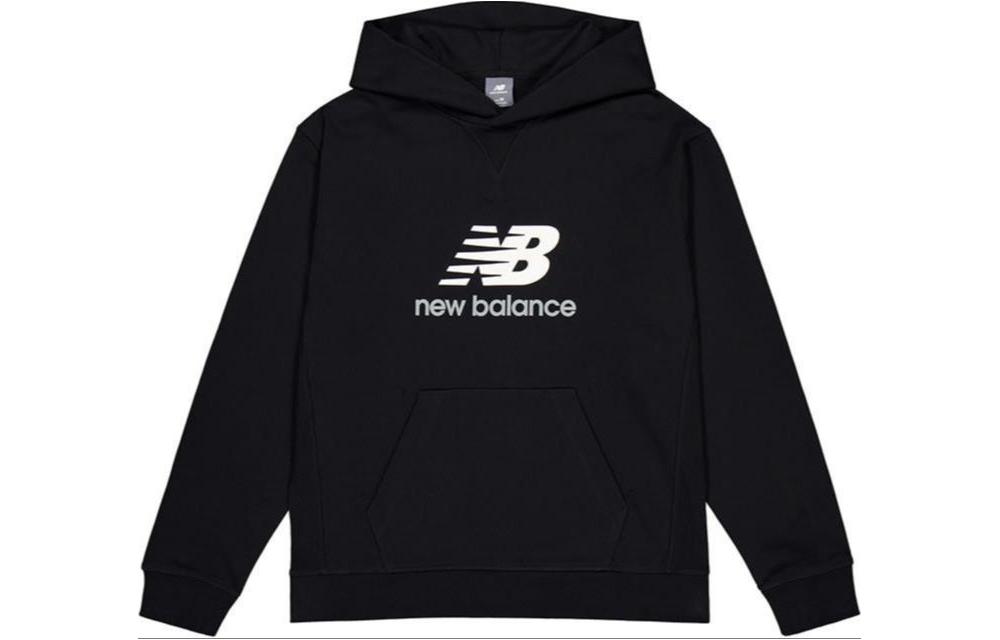 New Balance Retro Letter Pullover Sweatshirt Unisex - Black AMT41655-BK