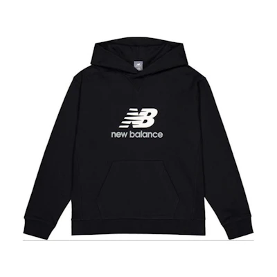 New Balance Retro Letter Pullover Sweatshirt Unisex - Black AMT41655-BK
