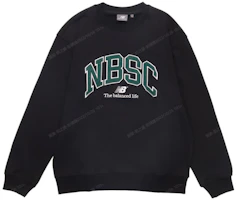 New Balance Retro Logo Crewneck Sweatshirt Black 5CC44333-BK New Balance Retro Logo Crewneck Sweatshirt Black 5CC44333-BK