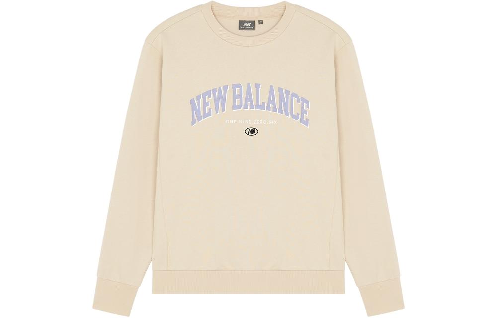 New Balance Retro Logo Crewneck Sweatshirt Unisex Off-White 5CC17083-BEI
