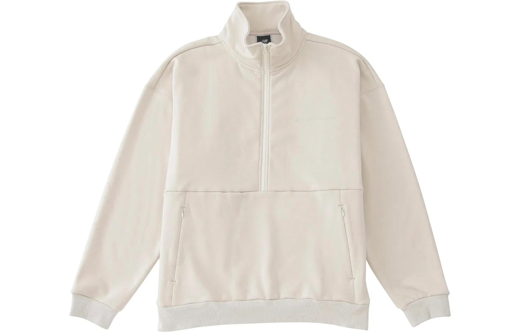 New Balance Retro Logo Half-Zip Sweatshirt Khaki AMT35093-SST
