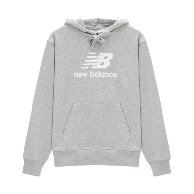 New Balance Retro Logo Hoodie Light Grey Unisex Casual Sweatshirt AMT31537-AG