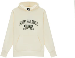 New Balance Retro Logo Print Loose Hoodie Beige Unisex Fall Winter Heavyweight AMT31313-CIC New Balance Retro Logo Print Loose Hoodie Beige Unisex Fall Winter Heavyweight AMT31313-CIC