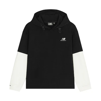 New Balance Retro Patchwork Embroidered Logo Sweatshirt Unisex Black 5CC39543-BK