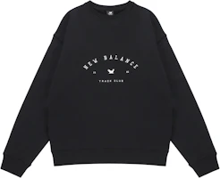 New Balance Retro Pullover Sweatshirt Black Casual Sportswear MT23562-BK New Balance Retro Pullover Sweatshirt Black Casual Sportswear MT23562-BK