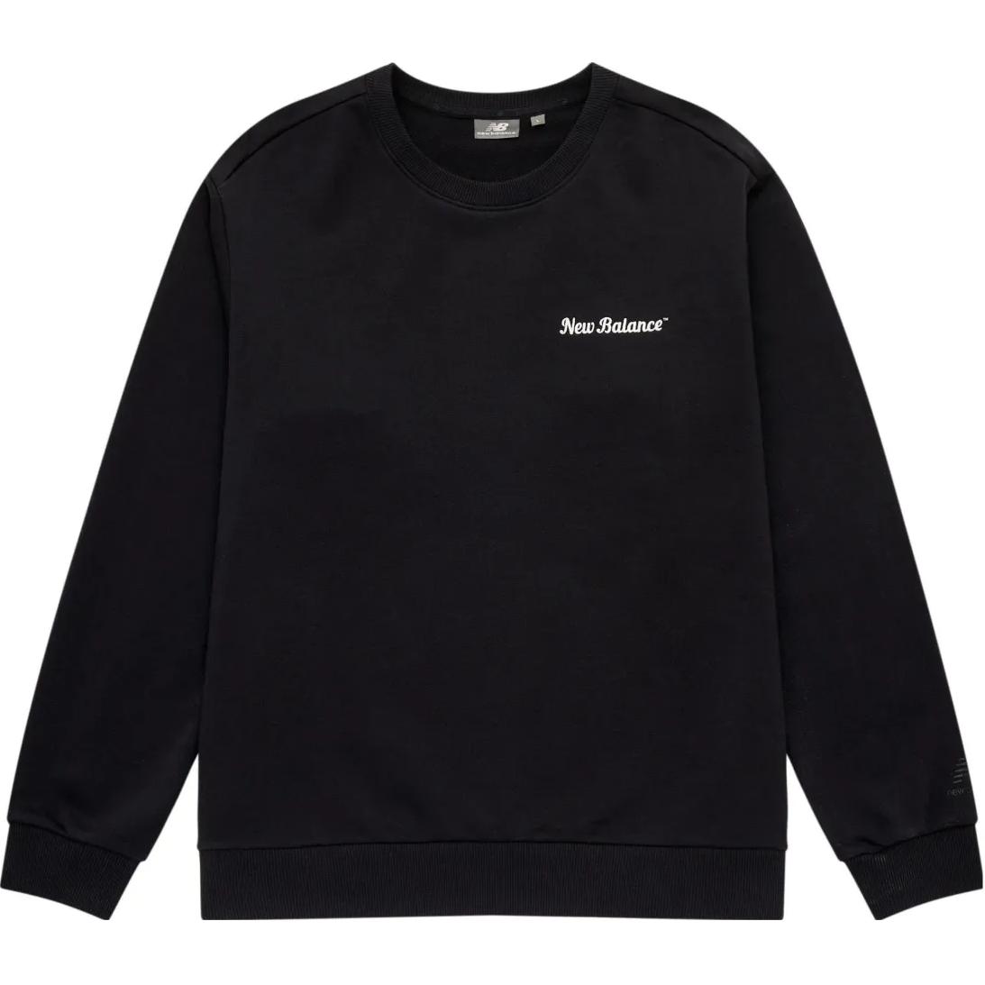 New Balance Retro Sports Series Letter Crewneck Sweatshirt Unisex BK 5CD38141