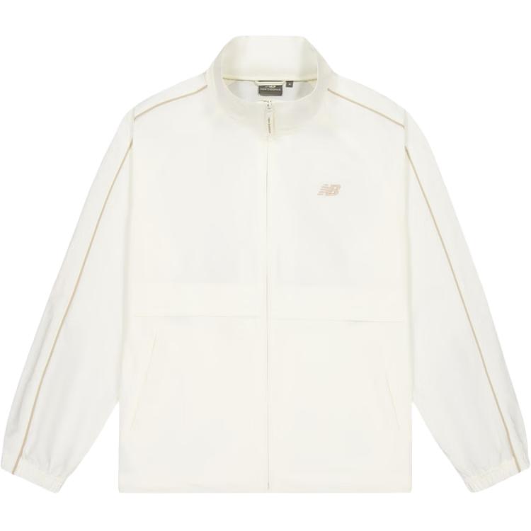 New Balance Retro Stripe Zip Jacket with Letter Print - White NAE11191-IV