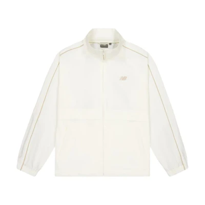 New Balance Retro Stripe Zip Jacket with Letter Print - White NAE11191-IV