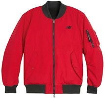 New Balance Reversible Baseball Collar Jacket Unisex Red NQA1A011-RD New Balance Reversible Baseball Collar Jacket Unisex Red NQA1A011-RD
