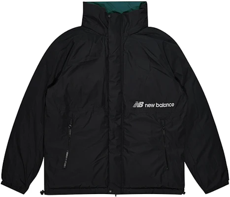 New Balance 可雙面穿撞色拼接羽絨外套 男女款 黑/綠 NP943043-GRN Shop New Balance 可雙面穿撞色拼接羽絨外套 男女款 黑/綠 NP943043-GRN