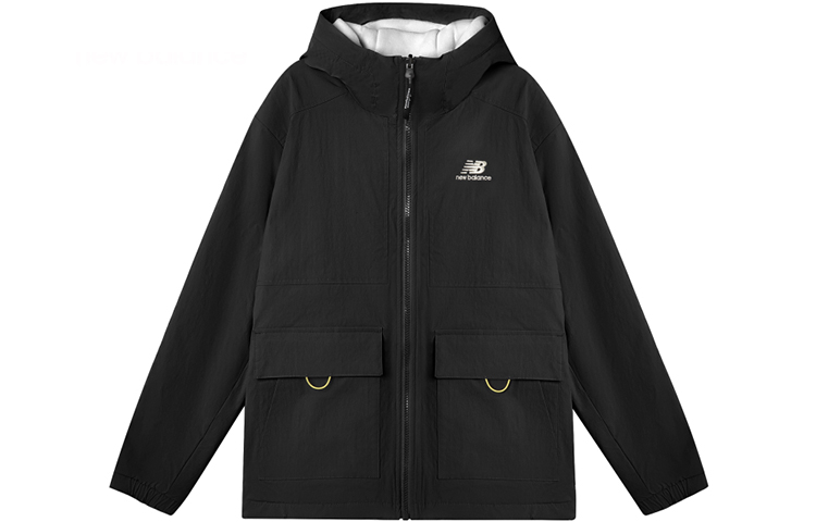 New Balance Reversible Embroidered Logo Hoodie Jacket Black AMJ11305-BK