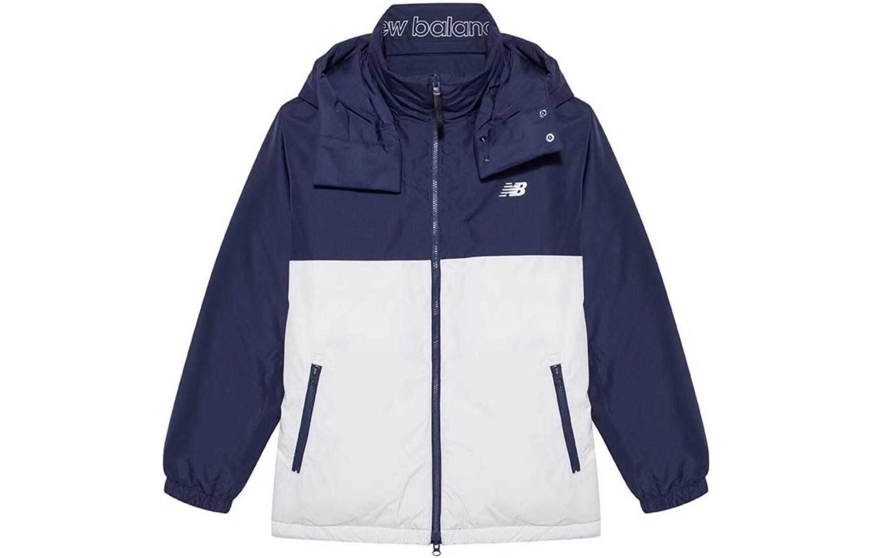 New Balance Reversible Hooded Down Jacket Couple Style Blue White. NP847011-NV 圖 2