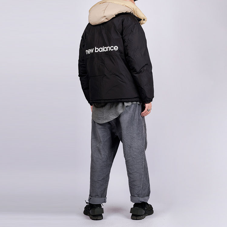 Sizing New Balance可翻转连帽白色羽绒服 情侣款 NPA43013-BK