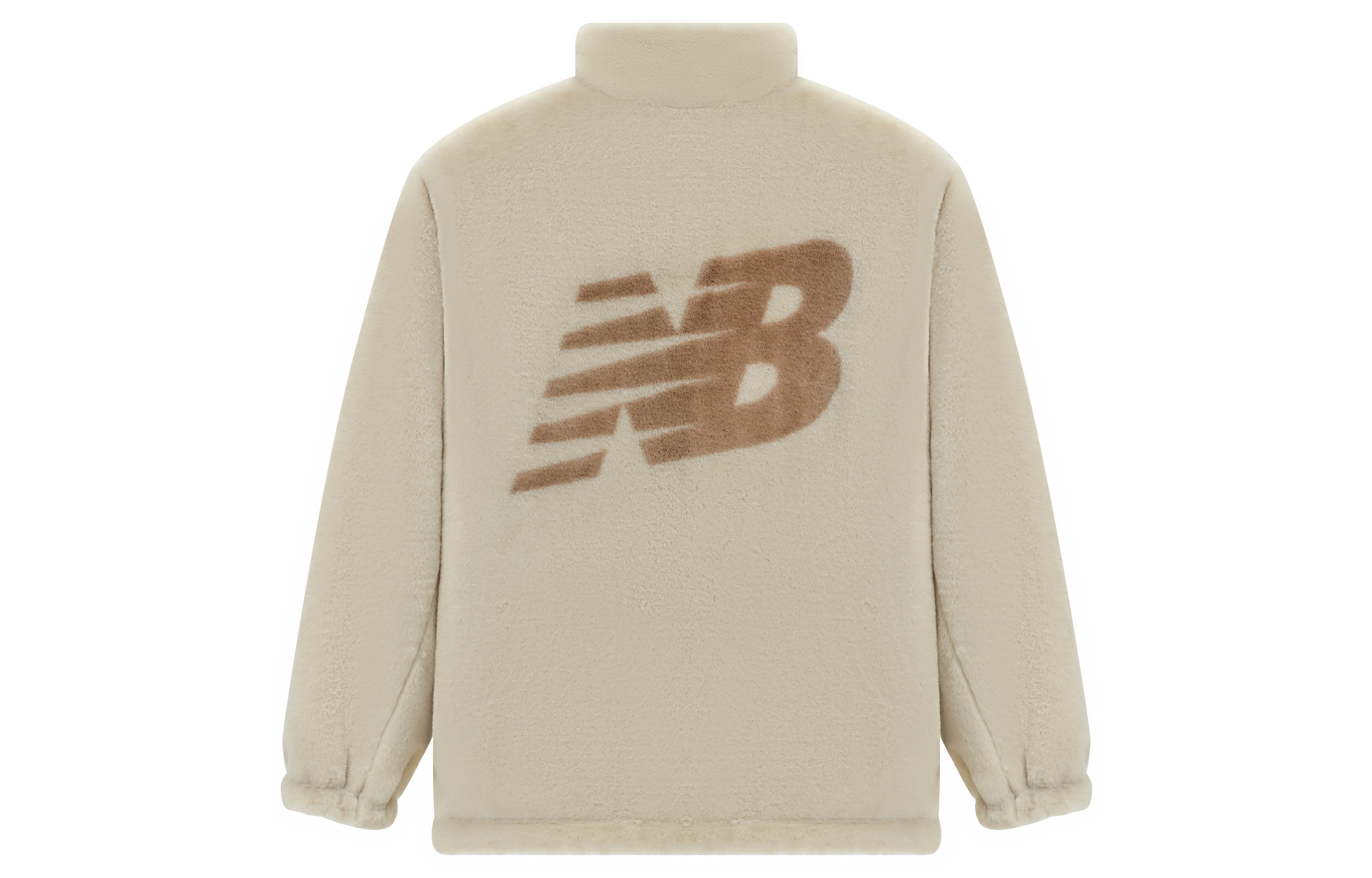New Balance Reversible Thick Fleece Jacket Beige - Unisex Warm Dual-Sided Coat 6DC43783-CRE 圖 5