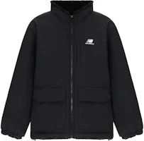 New Balance Reversible Thick Outdoor Jacket with Faux Mink Fur - Unisex Black 6DC43783-BK New Balance Reversible Thick Outdoor Jacket with Faux Mink Fur - Unisex Black 6DC43783-BK