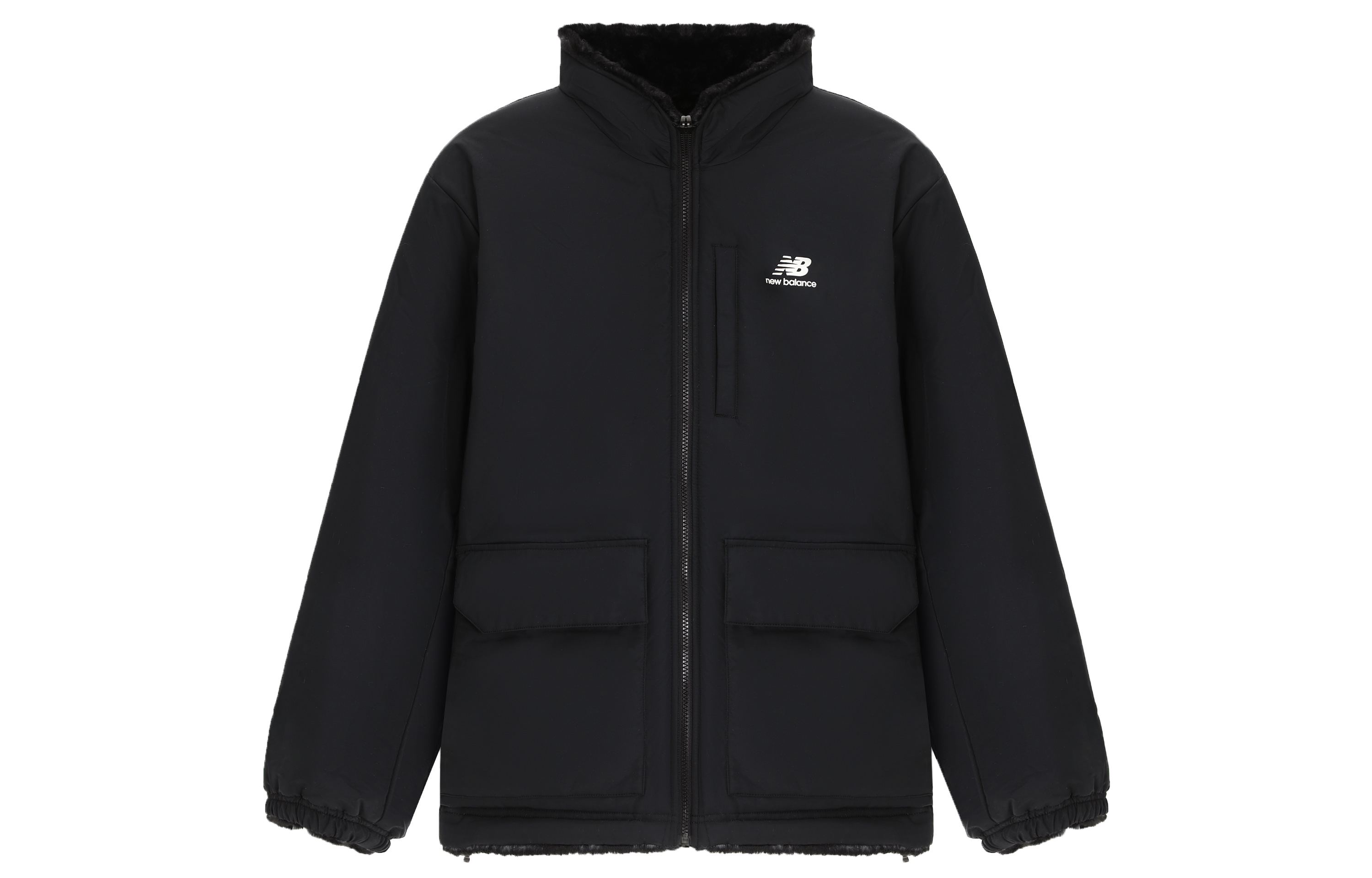 New Balance Reversible Thick Outdoor Jacket with Faux Mink Fur - Unisex Black 6DC43783-BK 圖 2