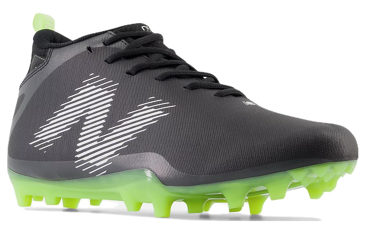 Lookbook 新百伦 Rush v4 中筒 人造草坪 圓頭舒适 防滑耐磨 足球鞋 男女同款 黑色