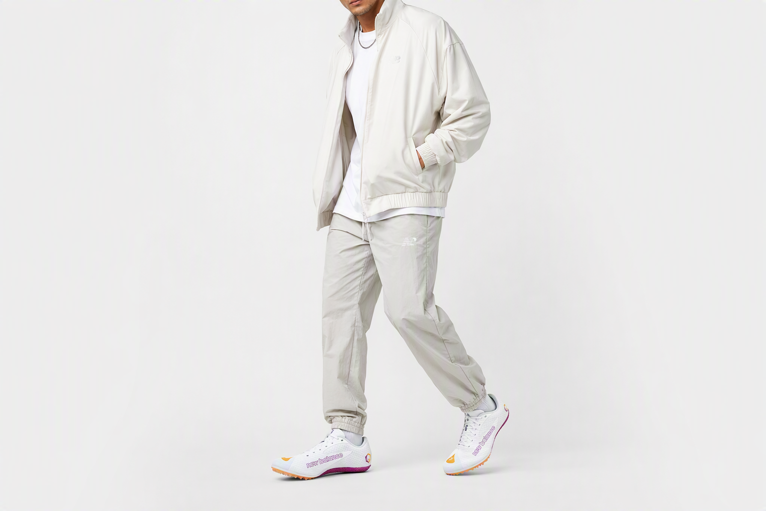 Order New Balance SD100v4 '白色活力杏色'跑鞋 USD100W4