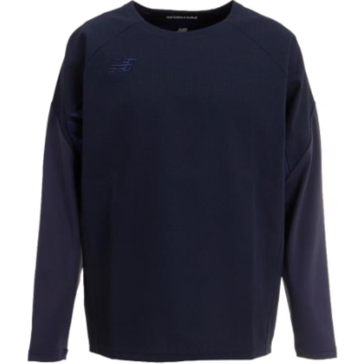 New Balance Seersucker Crewneck Sweatshirt Navy Blue JMTF2307-NV