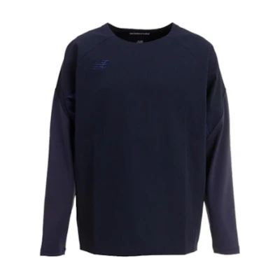 New Balance Seersucker Crewneck Sweatshirt Navy Blue JMTF2307-NV