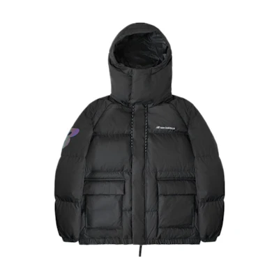 New Balance Short Down Jacket with Hood Black Winter Edition AMJ04363-BK