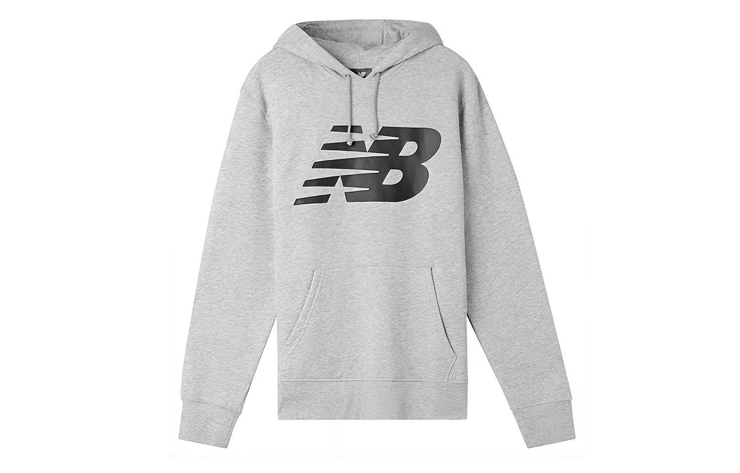 New Balance Silver-White Long-Sleeve Casual Hoodie MT83982-AG
