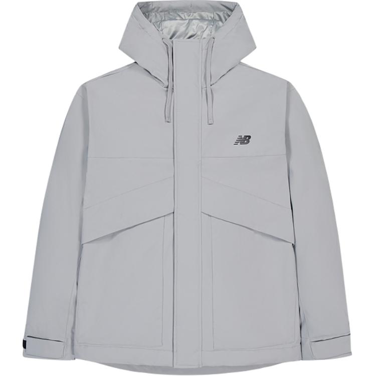 New Balance Silver Grey Zip-Up Hoodie Jacket AMJ43377-TAG