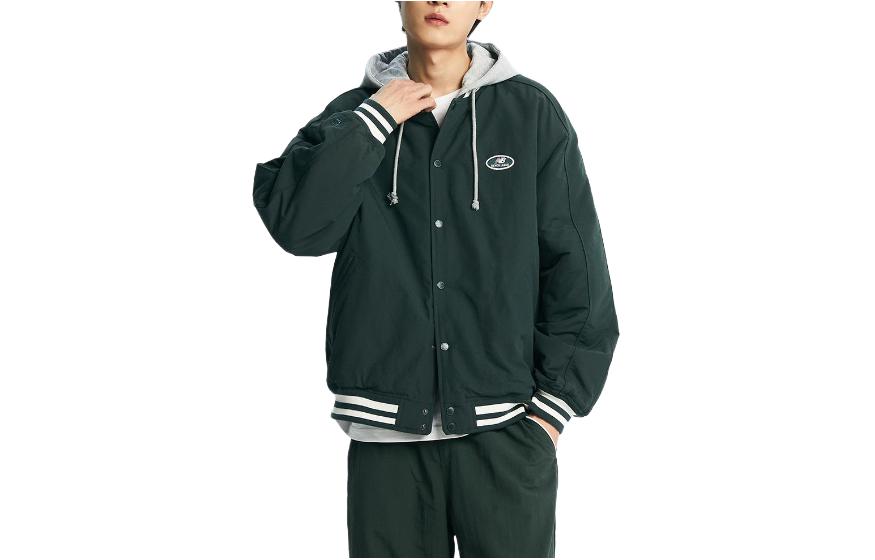 New Balance Single-Breasted Casual Long Sleeve Jacket Black Unisex NBNQE11913-62