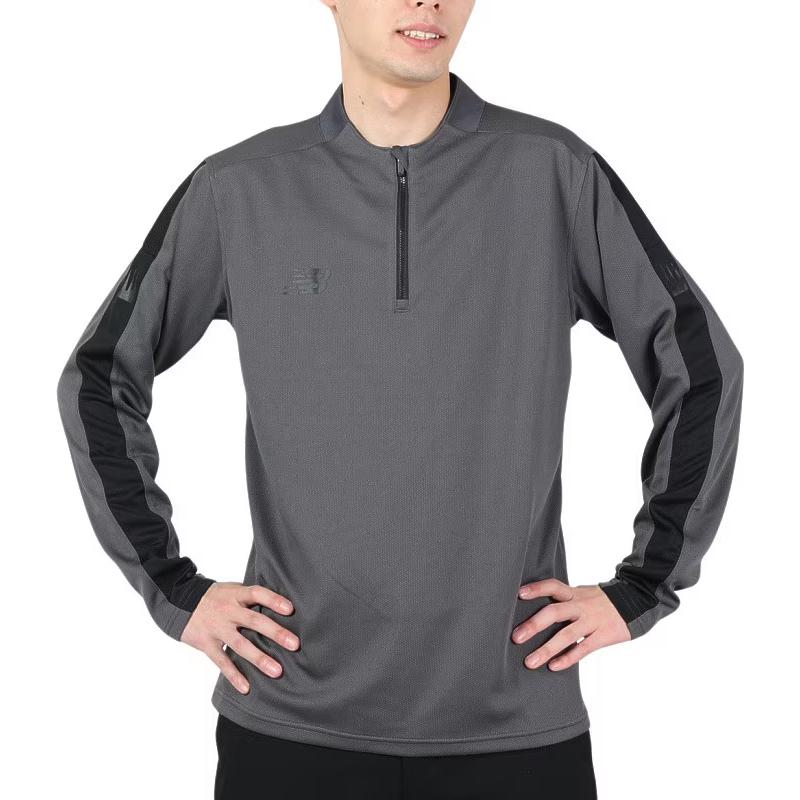 New Balance Slim Fit Half-Zip Sweatshirt Charcoal Grey AMT35206-CHC