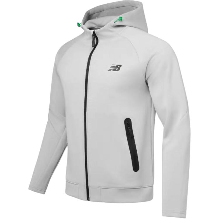 New Balance Small Logo Hoodie Jacket Men’s Casual Light Gray AMJ11329-GR