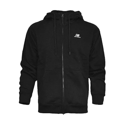 New Balance Small Logo Zip-Up Hoodie Black Unisex Casual Sportswear MDA4E053-BK