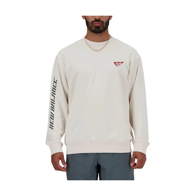 New Balance Sole Print Geometric Logo Long Sleeve Tee Crewneck Off-White MT41941-SST
