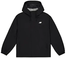 New Balance Solid Black Hooded Casual Woven Jacket NAE12041-BK New Balance Solid Black Hooded Casual Woven Jacket NAE12041-BK