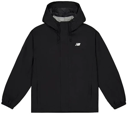 New Balance Solid Black Hooded Casual Woven Jacket NAE12041-BK Buy New Balance Solid Black Hooded Casual Woven Jacket NAE12041-BK