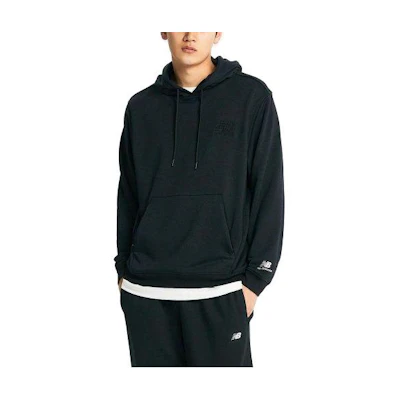 New Balance Solid Black Hoodie Long Sleeve Pullover NBN0D32833-19
