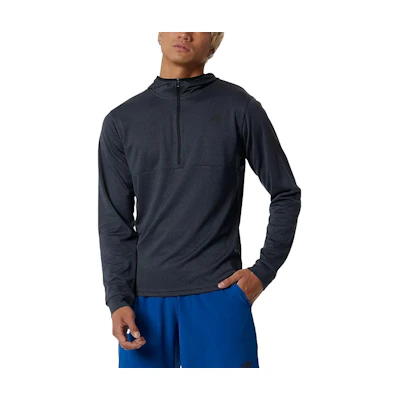 New Balance Solid Black Zip-Up Hoodie MT21089-BK