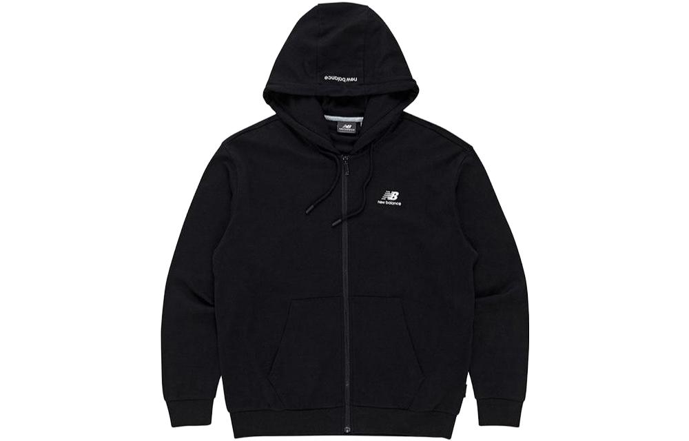 New Balance Solid Black Zip-Up Hoodie NBMDB21183-19