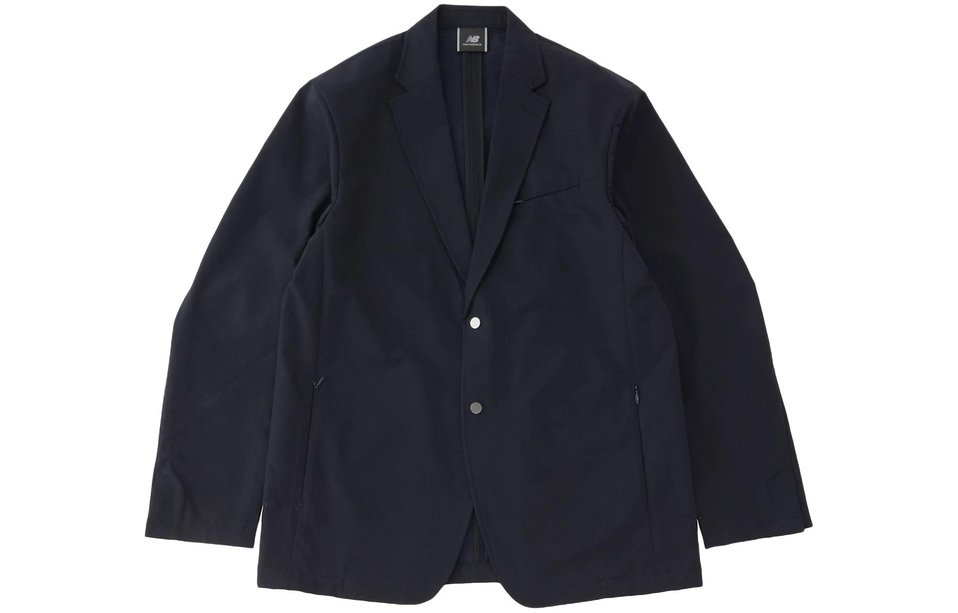 New Balance Solid Blazer Long Sleeve Jacket Navy Blue AMJ45000-NV